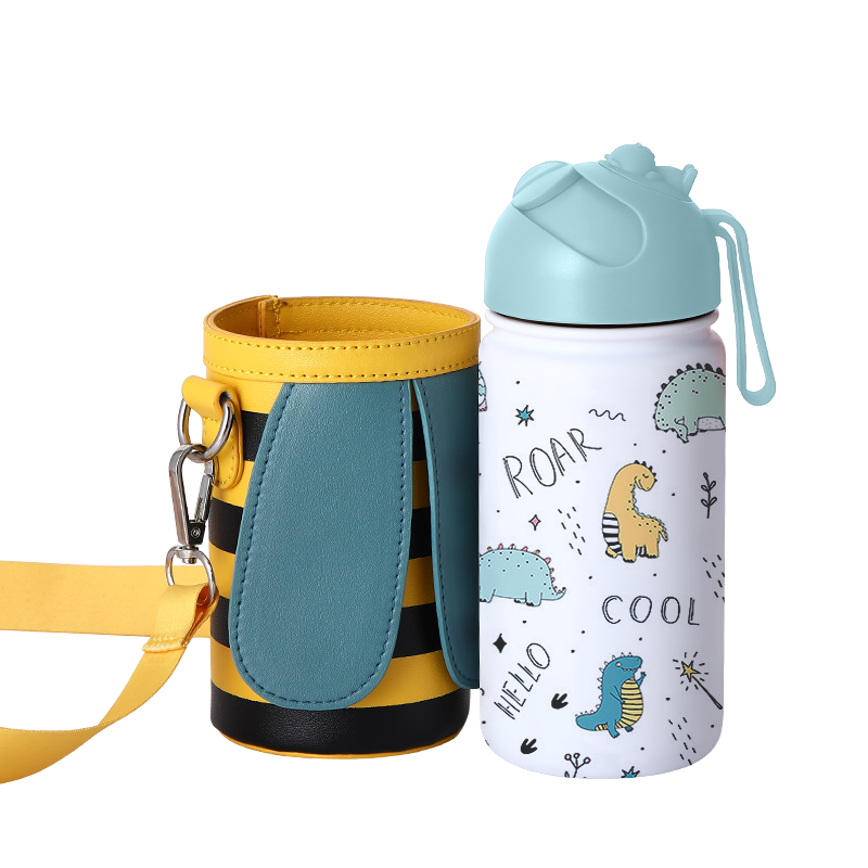 BeeBuddy Kids Water Bottle Carrier Strap with Sleeves
